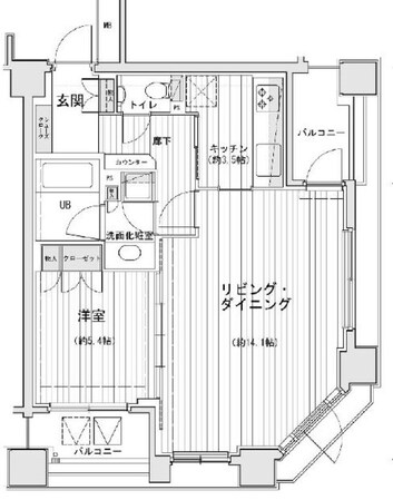 ドゥーエ銀座イースト２の物件間取画像